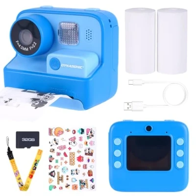 Afbeelding van DYNASONIC Kindercamera, mini oplaadbare digitale camera voor foto&#039;s en video&#039;s. 48 MP. 2,5 k UHD met SD kaart, cadeau kinderen meisjes van 3 14 jaar oud