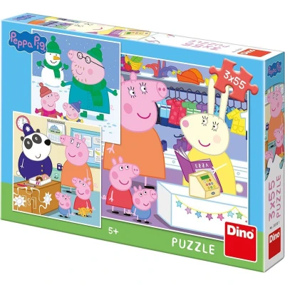 Afbeelding van Peppa Pig Happy Afternoon 3 Leg puzzels van 55 stuks