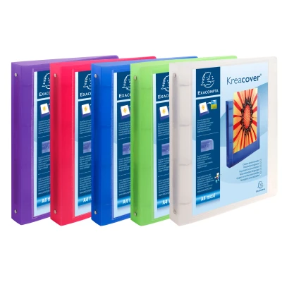 Afbeelding van Classeur 4 anneaux 30mm polypropylene chromaline 7/10e krea cover a4 maxi