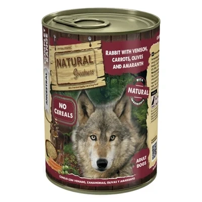 Afbeelding van Natural Greatness Rabbit with Venison, Carrots, Olives &amp; Amaranth hypoallergeen
