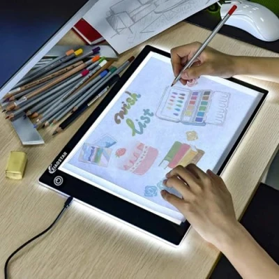 Afbeelding van Ledkopieerbord, A4, superdun, voor tekenbord, met USB kabel instelbare helderheid, kunstenaars, animatie, schetsen, X ray visualisatie A4 (LB A4)