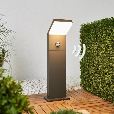 Afbeelding van Arcchio Padverlichting, zuillampen 1licht aluminium, polycarbonaat H: 60 cm donkergrijs, wit Inclusief lichtbron