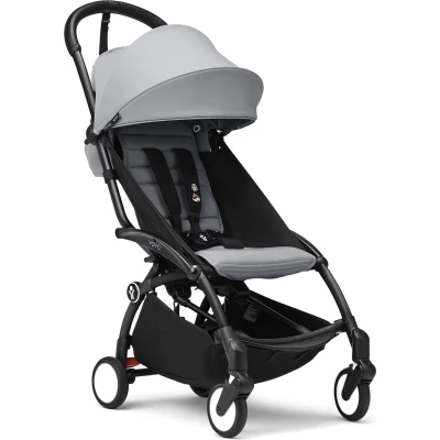 Afbeelding van Stokke YOYO3 kinderwagen vanaf 6 maanden Inclusief zwart frame/Stone zitkussen + luifel in een handomdraai en uitklapbaar Licht compact Compatibel met handbagage