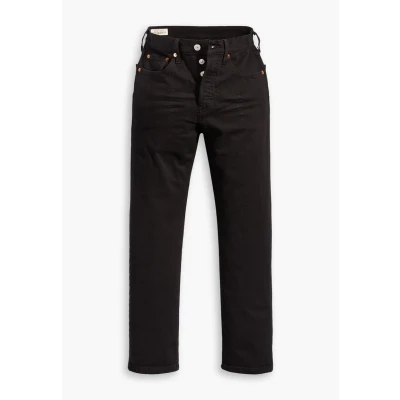 Afbeelding van Levi&#039;s 501 CROP Straight leg jeans, Dames, Maat: 32x28, Black sprout