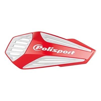 Afbeelding van POLISPORT 8308400010 Handkappen MX AIR 1 Style bevestigingspunt van kunststof inclusief montageset compatibel met alle enduro/mx/atv modellen in kleur rood/wit