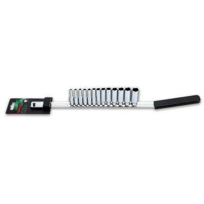 Afbeelding van Dopsleutelset TOPTUL 1/4 zeskant 13 stuks(4,4,5,5,5,6 14 mm) lang