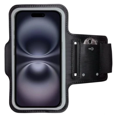 Afbeelding van CoverKingz Sportarmband voor iPhone 16 Plus armtasje met sleutelvak bovenarm houder sport looparmband mobiele telefoon armband