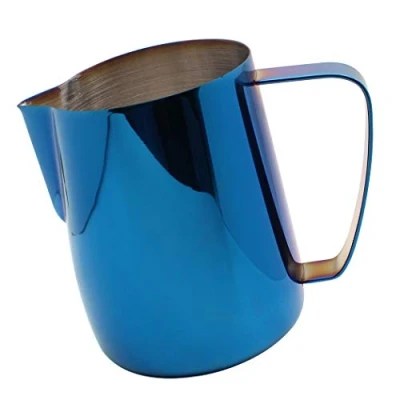 Afbeelding van Dianoo Melkkan Roestvrij Staal Titanium Plated Romige Koffie Latte Cappuccino Au Lait Blauw 600ml
