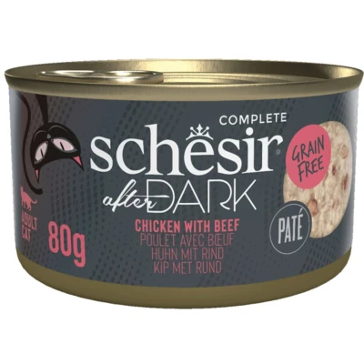 Afbeelding van 12x Schesir After Dark Paté Kip &amp; Rund 80 gr
