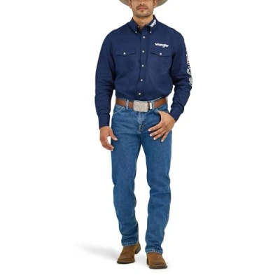 Afbeelding van Wrangler Heren Premium Performance Cowboy Cut Regular Fit Jean, Voorgewassen, 33W / 32L