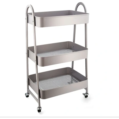 Afbeelding van Groentetrolley Quid Casio Grijs Metaal 45 x 30,6 77,5 cm