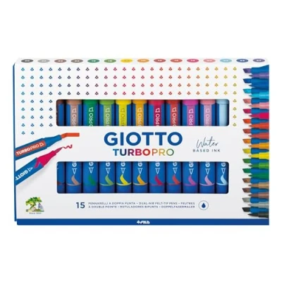 Afbeelding van Giotto F427800, 15 kleuren, Verschillende Ronde punt &amp; penseelpunt, Rond, Jongen/meisje, Volwassene/Kind