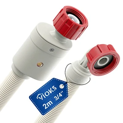 Afbeelding van VIOKS Aquastop slang, wasmachine 2 m, waterstop, 3/4 inch voor Gorenje, wasmachine, Candy &amp; en enkele vaatwasser, tafel, vaatwasmachine, rood