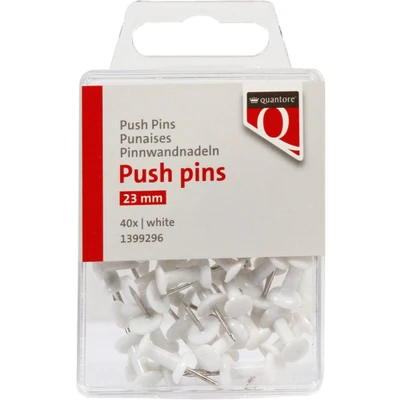 Afbeelding van Push pins 40 stuks wit