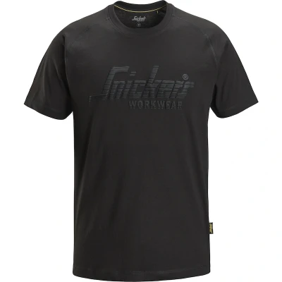 Afbeelding van Snickers 2590 Logo T shirt Zwart/ XS