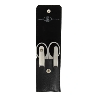 Afbeelding van Zwilling Beauty Twinox CASE Nappa Leather WITH PUSHBUTTON, 3 Parts Nageltools, Maat: One Size, Schwarz