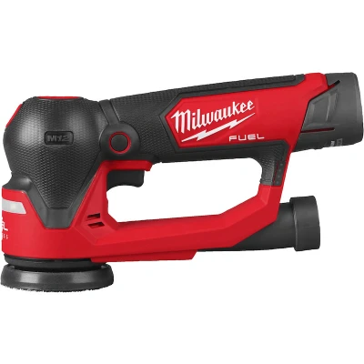 Afbeelding van MILWAUKEE M12 FSDR75 202B FUEL excentrische accu schuurmachine 75 mm in transporttas (2x 2,0Ah + lader) 4933498233