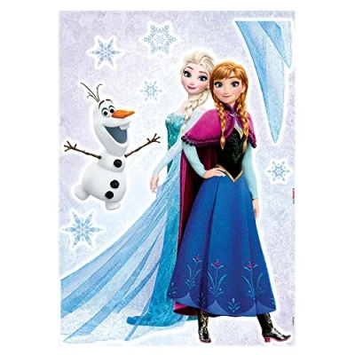 Afbeelding van Komar Wandfolie Frozen Sisters 50x70 cm (breedte x hoogte), zelfklevende wandtattoo (8 delig)