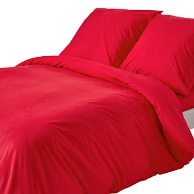 Afbeelding van Homescapes 100% Egyptisch Katoenen Dekbedovertrekset 200 Draadtelling Rood 240x220 cm