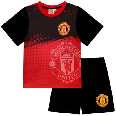 Afbeelding van Manchester United FC pyjama met korte mouwen voor kinderen, Rood, 9 10 Jaar