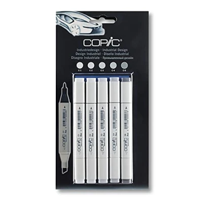 Afbeelding van Copic Marker Classic Grau set Industrieel ontwerp 5 stuks