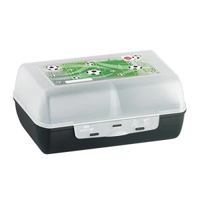 Afbeelding van Emsa Variabolo brooddoos uitneembare wand 16x11x7cm voetbal 516991