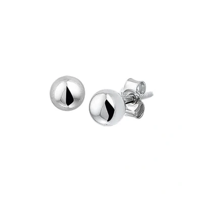 Afbeelding van Oorknoppen Bol Zilver Gerhodineerd Glanzend 5 mm x