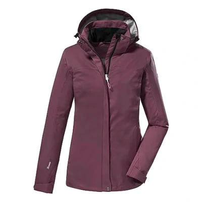 Afbeelding van killtec Dames Functioneel jack/outdoorjack met afritsbare capuchon KOS 133 WMN JCKT, aubergine, 40, 38383 000