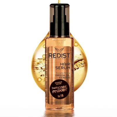 Afbeelding van REDIST keratine argan Haarserum, 125 ml, voor anti kroezen behandeling van droog, broos en beschadigd haar, haarverzorging, &amp; haarkuur, haarbehandeling, glans soepelheid
