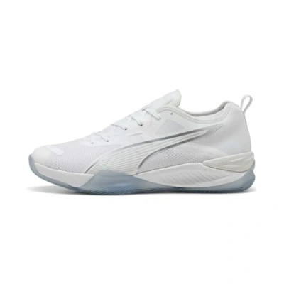 Afbeelding van Puma Eliminate Nitro 4 Handbalschoenen white/silvercoloured, Heren, Maat: 40, White/silver coloured Kunststof/ textiel