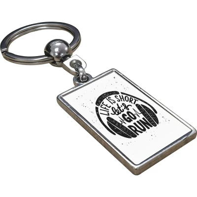 Afbeelding van Life Is Short Let&#039;s Go Run Sleutelhanger Cadeau Verjaardag Kerst Kado Valentijn