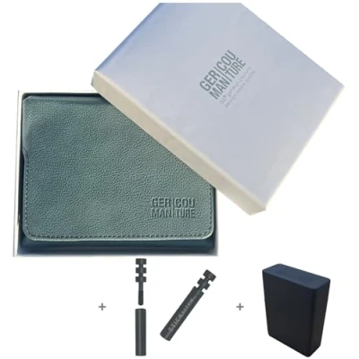 Afbeelding van GC Cadeauset starter kit compatibel met IQOS ILUMA, TEREA OLEVIA accessoire etui borduurschroef en mini borduurbeker (set lichtblauw)