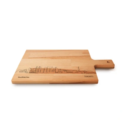 Afbeelding van Skyline Serveerplank Toronto Hapjesplank Tapas Hapjes Serveren WoodWideCities