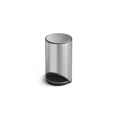 Afbeelding van Joseph Arc 10L Slimline pedaalemmer met eenvoudig duwpedaal, voeringzak, softclosedeksel, vingerafdrukbestendig, uitneembare binnenemmer, roestvrij staal