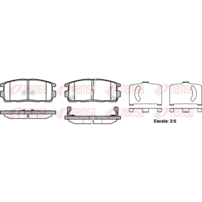 Afbeelding van REMSA 1260.12 Remblokkenset Achteras Incl. slijtage waarschuwingscontact Met kleeffolie toebehoren OPEL: Antara, CHEVROLET: Captiva