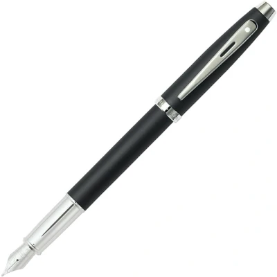 Afbeelding van Sheaffer vulpen 100 E9317 M Matte black nickel plated SF E0931753