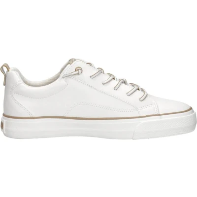Afbeelding van Mustang Sneakers laag, Dames, Maat: 36, Weiss Imitatieleer/ textiel