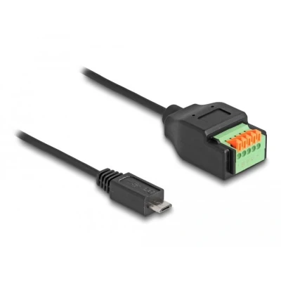 Afbeelding van Delock USB 2.0 Kabel Typ Micro B Stecker zu Terminalblock Adapter mit