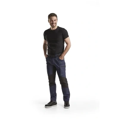 Afbeelding van Blaklader Service werkbroek met stretch 1459 1845 Marineblauw/Zwart C62
