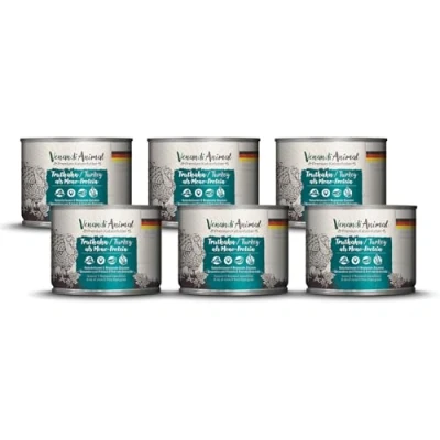Afbeelding van Venandi Animal Premium natvoer voor katten kalkoen als monoproteïne verpakking van 6 (6 x 200 g), graanvrij,
