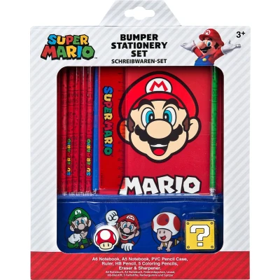 Afbeelding van Super Mario Mega Schrijf Set van 12 Stuks