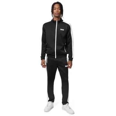 Afbeelding van Lonsdale Normale Passform Manhay Trainingspak, Heren, Maat: Large, Black white