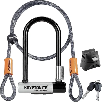 Afbeelding van Kryptonite Moderate Beugelslot met kabel Fiets ART 2 Slot Elektrische 22,9 cm lang Staal Zwart/Zilver