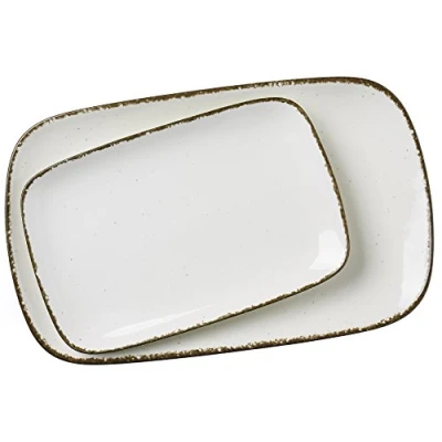 Afbeelding van Ritzenhoff &amp; Breker Serveerplaatset Casa, 2 delig, 24 x 15,5 cm en 33 20 cm, crème