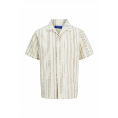 Afbeelding van Jack &amp; Jones Relaxed FIT Overhemd, Heren, Maat: Large, Ecru