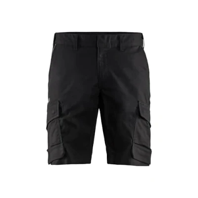 Afbeelding van Blaklader Industrie short met stretch 1446 1832 Zwart/Donkergrijs C60
