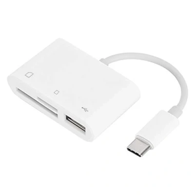 Afbeelding van USB C naar SD/TF kaart SD kaartlezeradapter Cameralezer Adapterconverter Multifunctionele geheugenkabelschrijver