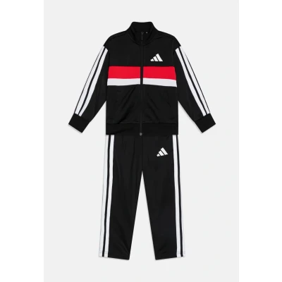 Afbeelding van adidas Performance Tiberio Unisex SET Trainingspak voor kinderen, Maat: 104, Black/white/pure ruby