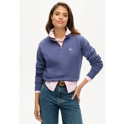 Afbeelding van Superdry Essential sweatshirt met halve rits Dames Truien