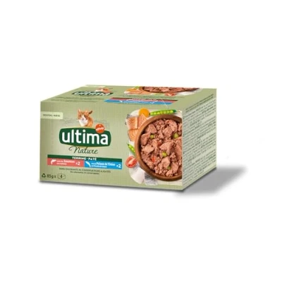 Afbeelding van 40 x 85 g Ultima Nature Paté Katten Zalm en Zeevis kattenvoer nat